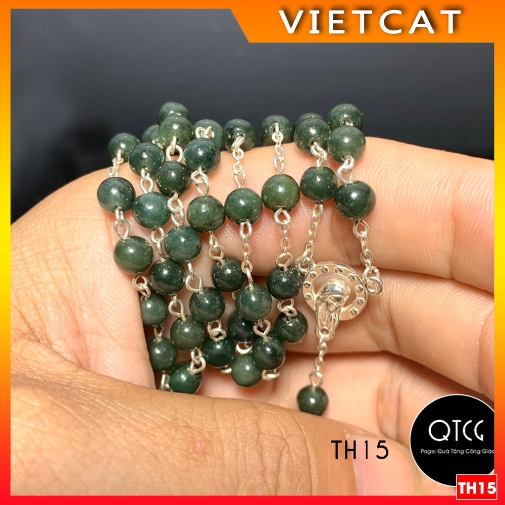 Rosary - 50 Beads - Model TH15 for men and women - Delicate and meaningful Catholic gift