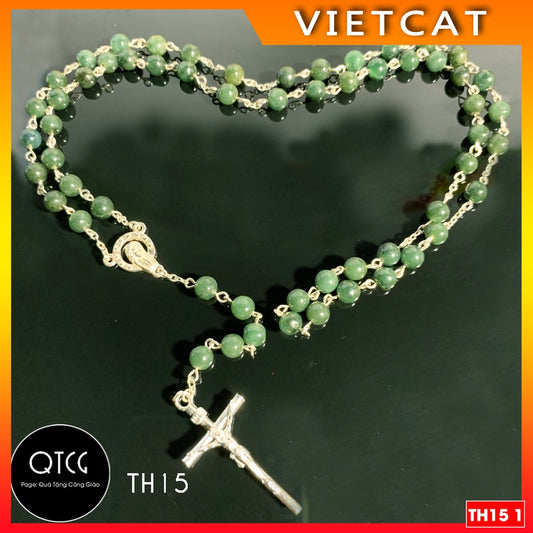 Rosary - 50 Beads - Model TH15 for men and women - Delicate and meaningful Catholic gift