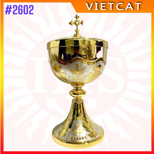 #2602 Premium Vietnamese Imported Gilded Brass Ciborium
