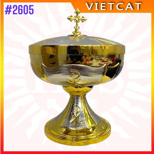 #2605 Premium Vietnamese Imported Gilded Brass Ciborium