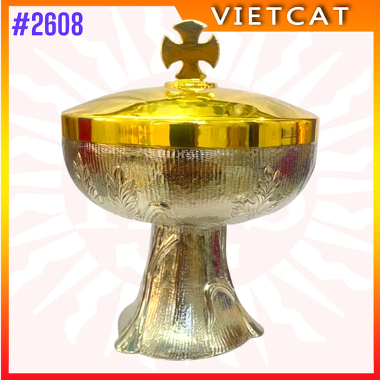 #2608 Premium Vietnamese Imported Gilded Brass Ciborium