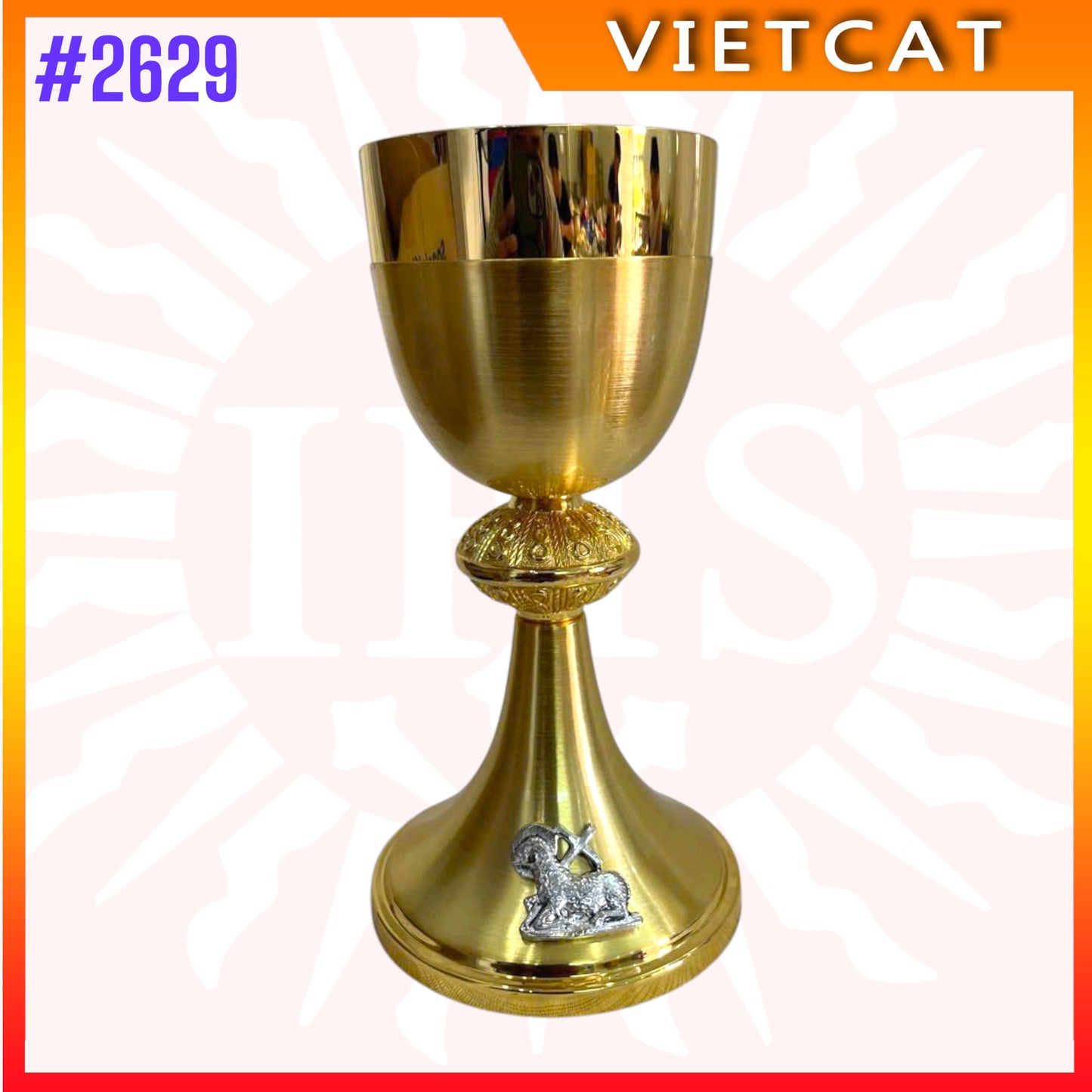 #2629 Premium Vietnamese Imported Gilded Brass Chalice