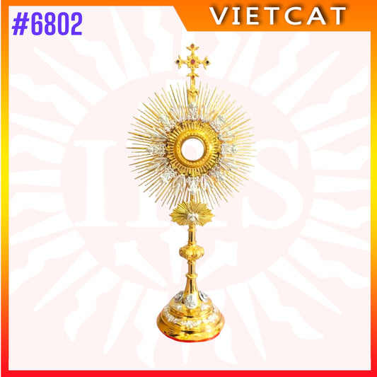 #6802 New Premium Vietnamese Gold-Plated Brass Monstrance｜H95 cm
