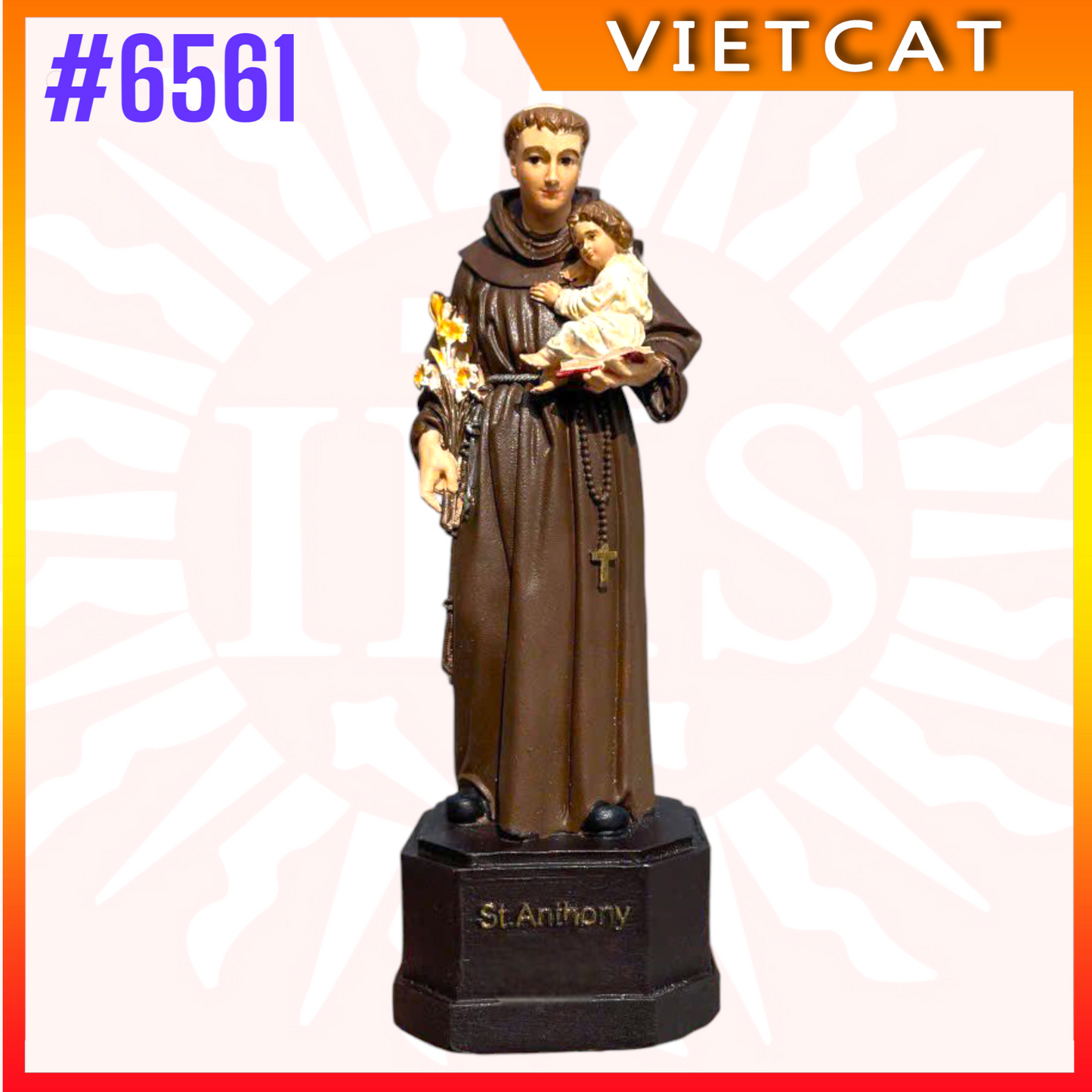 #6561 St. Anthony Statue | Resin Figurine | H10cm