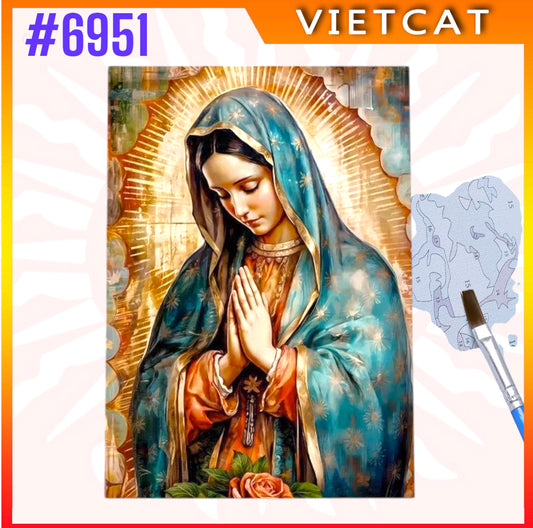 #6951 Our Lady of Guadalupe DIY Paint-by-Numbers Canvas Painting｜Unpainted