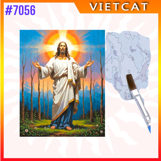 #7056 The Risen Lord DIY Paint-by-Numbers Canvas Painting｜Unpainted
