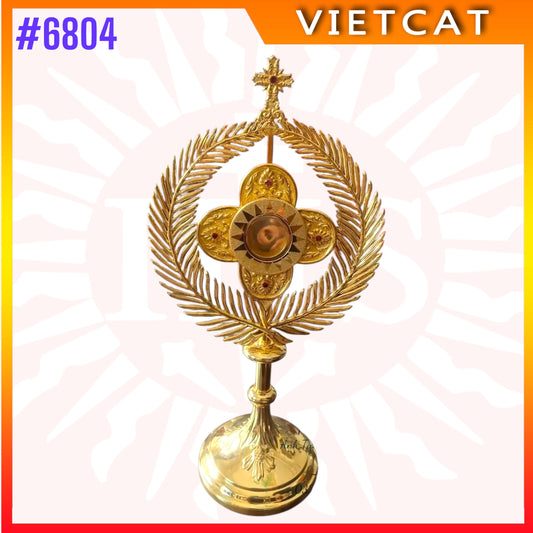 #6804 New Premium Vietnamese Gold-Plated Brass Monstrance｜H40 cm