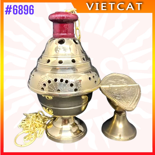 #6896 Premium Vietnam Imported Brass Thurible Set｜Incense Burner ｜H30 cm
