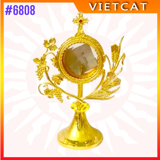 #6808 New Premium Vietnamese Gold-Plated Brass Monstrance｜H30 cm