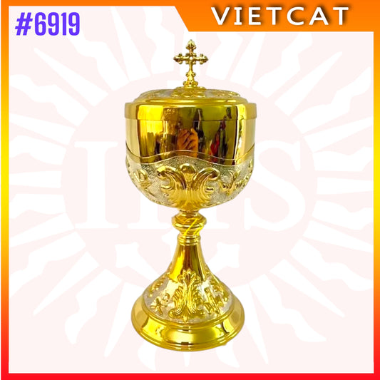 #6919 Premium Gold-Plated Brass Ciborium | H25.5cm