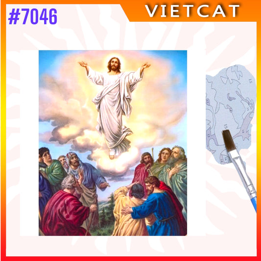 #7046 The Ascension of Jesus DIY Paint-by-Numbers Canvas Painting｜Unpainted