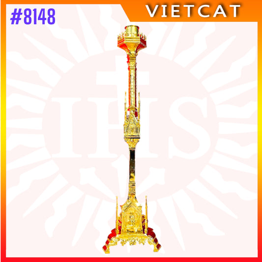 #8148 Premium Gothic Style Copper Candlestick | Made-in-Vietnam | H145cm
